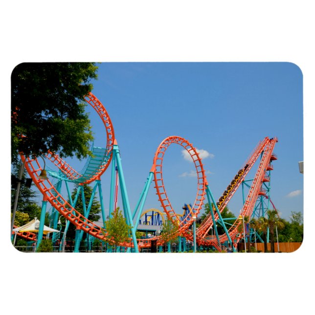 Roller Coaster Background Magnet (Horizontal)