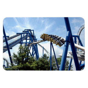 Roller Coaster Background Magnet