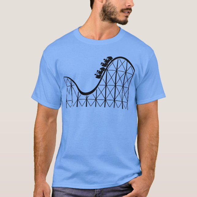 roller coaster cars on the tracks at a adventure g T-Shirt (Front)