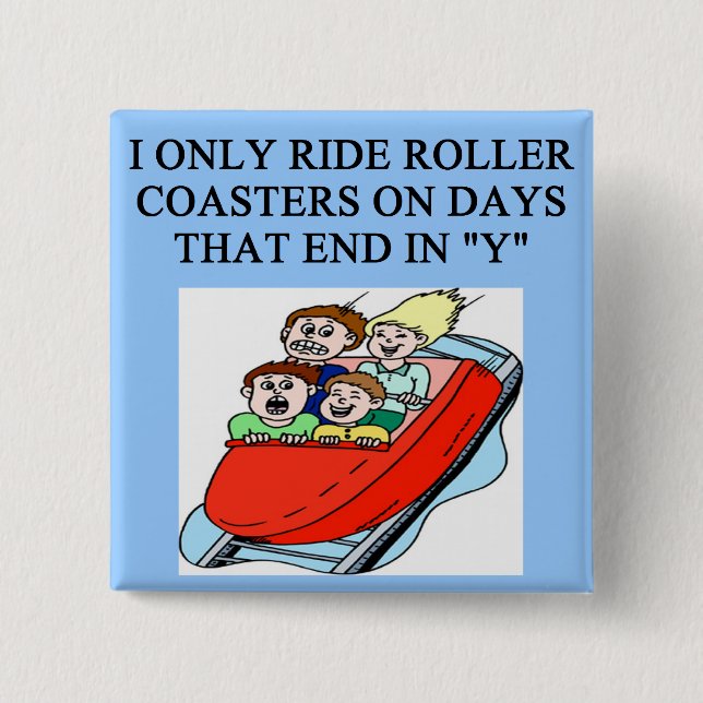 roller coaster fanatic button (Front)