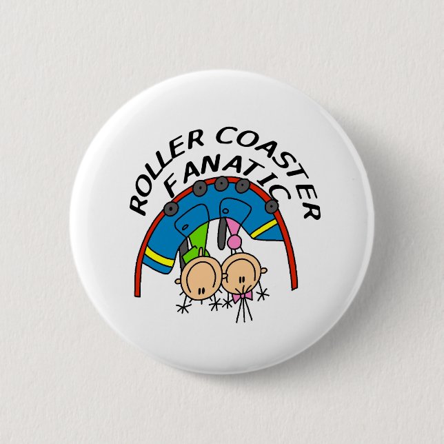 Roller Coaster Fanatic Button (Front)