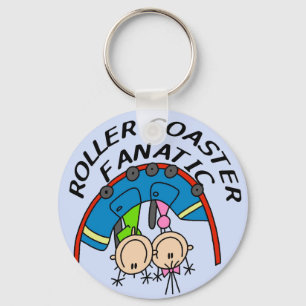 Roller Coaster Fanatic Tshirts and Gifts Keychain