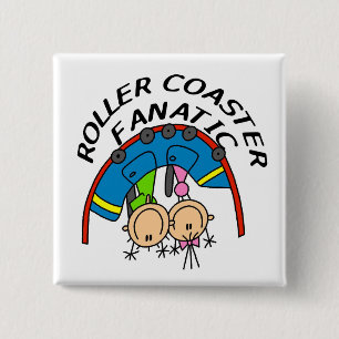 Roller Coaster Fanatic Tshirts and Gifts Pinback Button