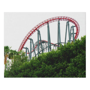 Roller Coaster Faux Canvas Print