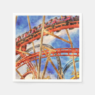 Roller coaster fun napkins