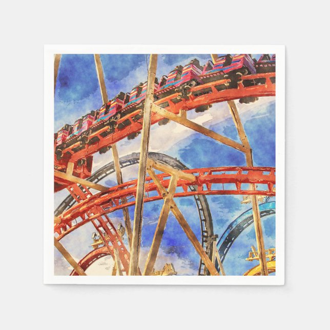 Roller coaster fun napkins (Front)