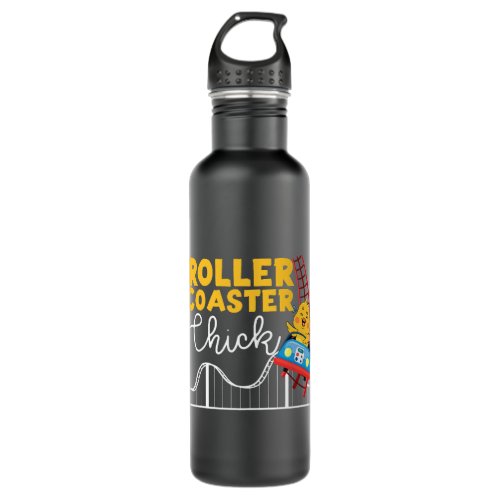 Roller Coaster Girl Chicken Roller Coaster Chick Stainless Steel Water Bottle