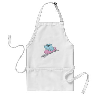 roller coaster hippo adult apron