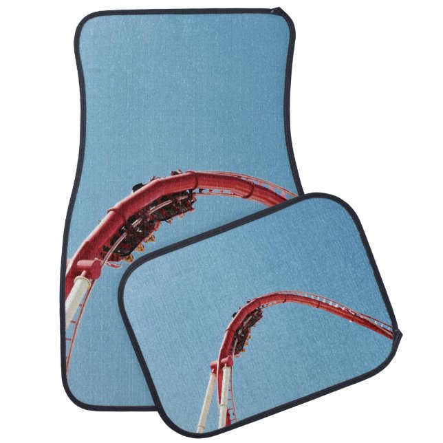 Roller coaster in the morning car floor mat (Set)