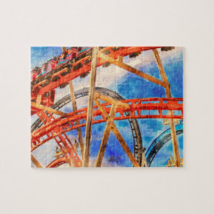 Roller coaster jigsaw puzzle