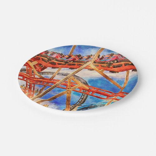 Roller coaster Paper Plate