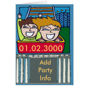 Roller Coaster Party Cards