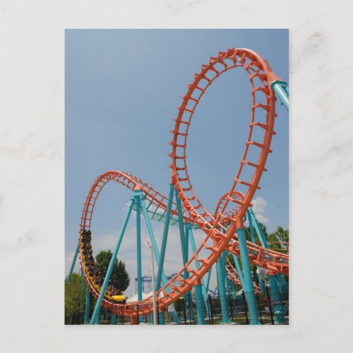 Roller Coaster Postcard