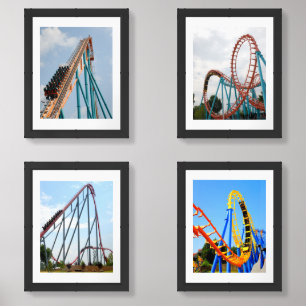 Roller Coaster Rides Wall Art Sets