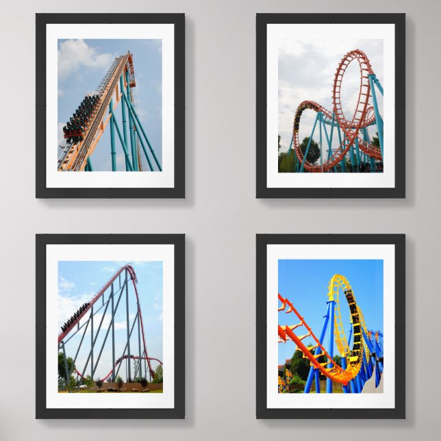 Roller Coaster Rides Wall Art Sets (Front)