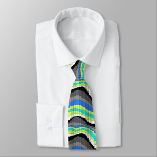 Roller Coaster Striped Two-sided Neck Tie