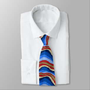 Roller Coaster Striped Two-sided Neck Tie