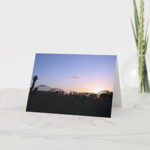 Roller Coaster Sunset Greeting Card
