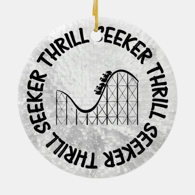 ROLLER COASTER THRILL SEEKER CERAMIC ORNAMENT (Back)