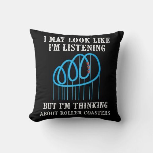 Roller Coaster Throw Pillow