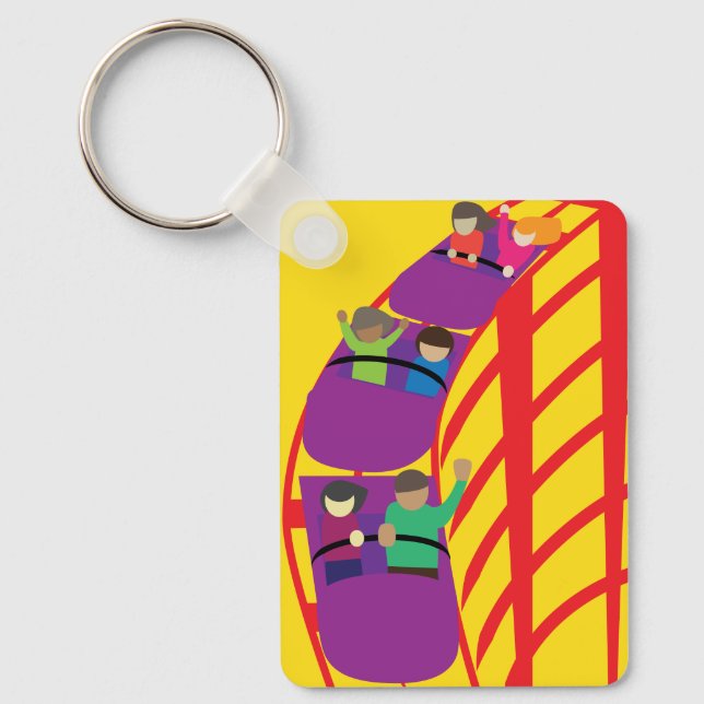 Roller Coaster Upclose Keychain (Front)