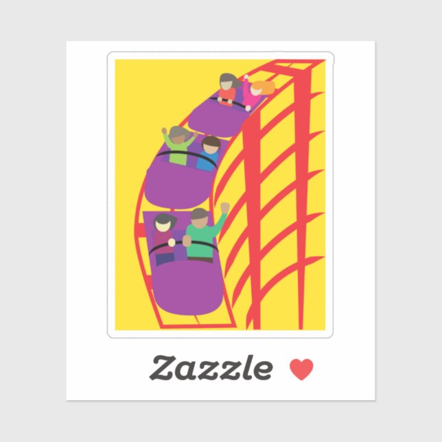 Roller Coaster Upclose Sticker (Sheet)