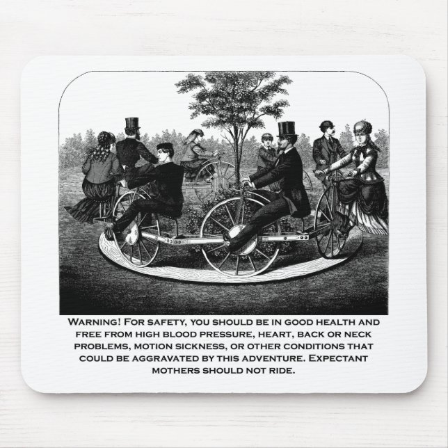 Roller Coaster Warning Mouse Pad (Front)