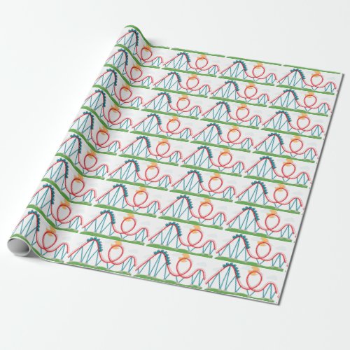 Roller Coaster Wrapping Paper