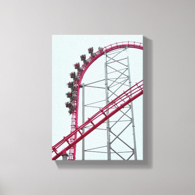 Roller Coaster X2 Six Flags Magic Mountain Canvas Print (Front)