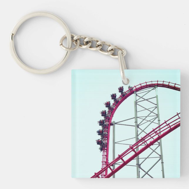 Roller Coaster X2 Six Flags Magic Mountain Keychain (Front)