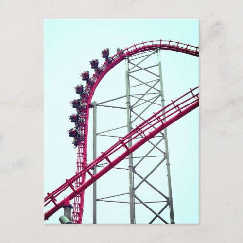 Roller Coaster X2 Six Flags Magic Mountain Postcard
