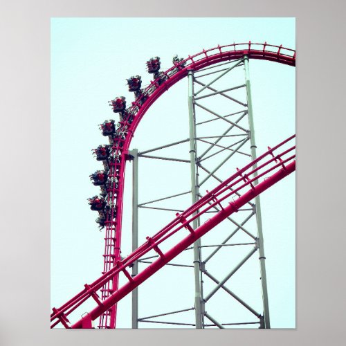 Roller Coaster X2 Six Flags Magic Mountain Poster