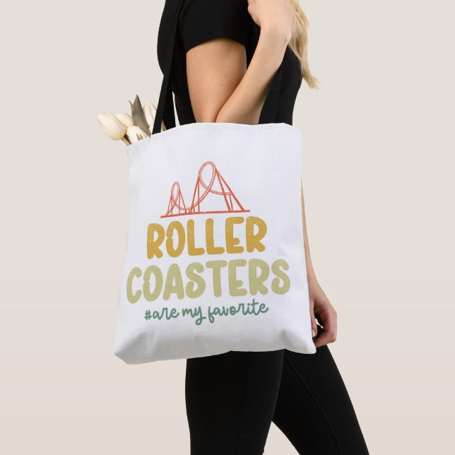 Roller Coasters Are My Favorite Adventure Park Fun Tote Bag (Close Up)