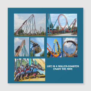 Roller Coasters magnetic card