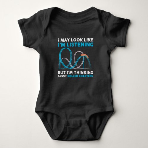 Roller Coasters_ theme park Design Baby Bodysuit