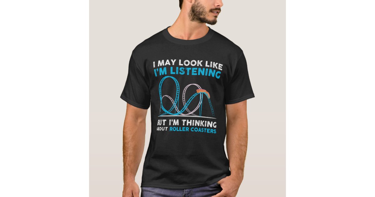 Roller Coasters - theme park Design T-Shirt | Zazzle