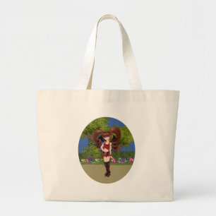Roller Derby Anime Fairy Skating Large Tote Bag