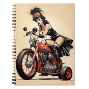 Roller Derby Biker Chick Notebook
