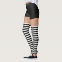 Roller Derby Black Booty Shorts Striped Knee Socks Leggings