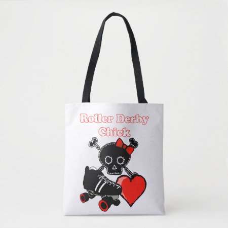 Roller Derby Chick (red) Tote Bag