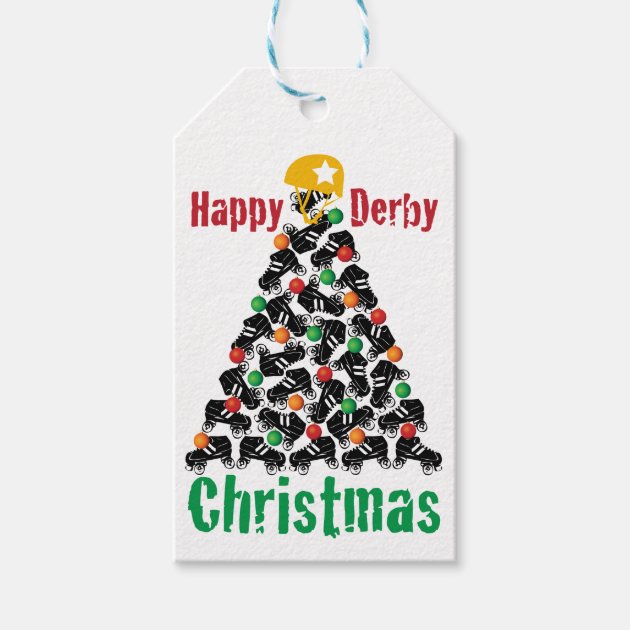 Roller Derby Christmas, Roller Skating Gift Tags