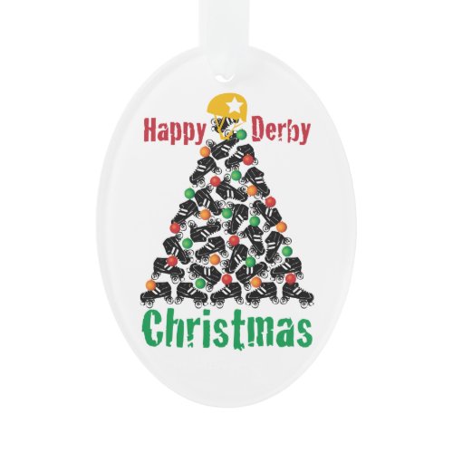 Roller Derby Christmas, Roller Skating Ornament