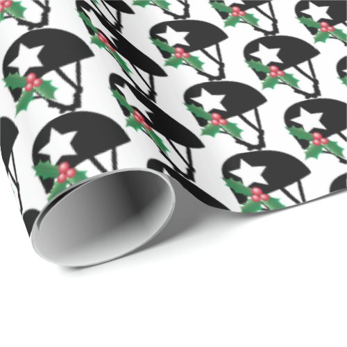 Roller Derby Christmas Roller Skating Wrapping Paper