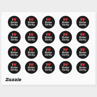 Roller Derby Classic Round Sticker | Zazzle