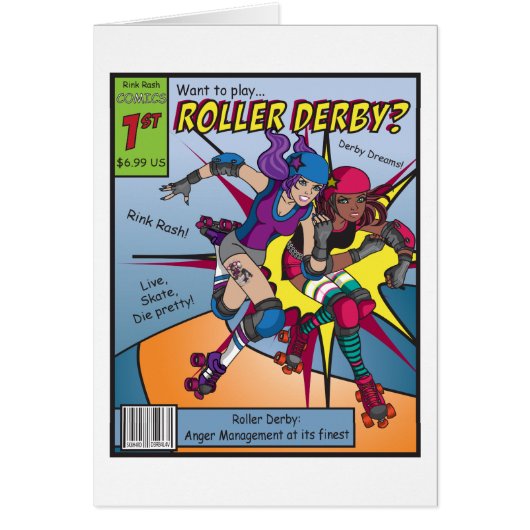 Roller Derby Comic card (Front)