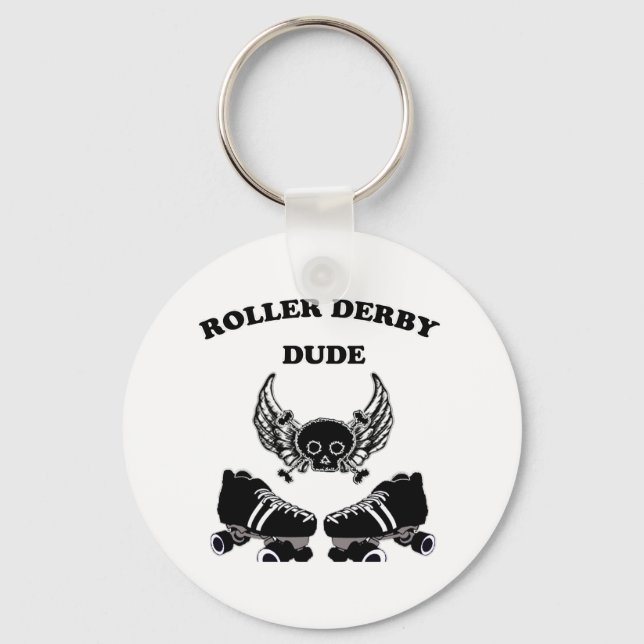 Roller Derby Dude Keychain (Front)