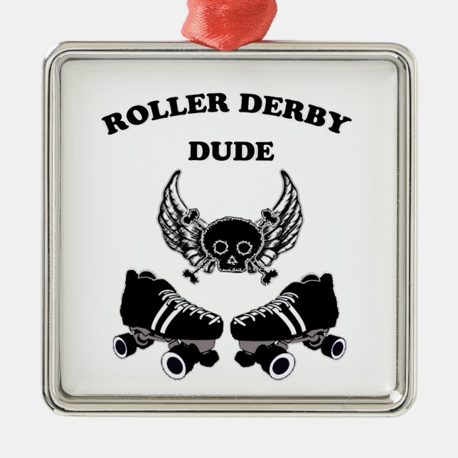 Roller Derby Dude Metal Ornament (Front)