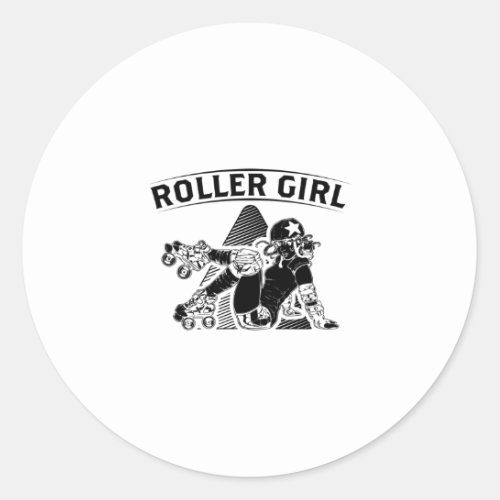 Roller Derby Girl  Inline Skater Gift Ideas Classic Round Sticker
