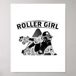 Roller Derby Girl Inline Skater Gift Ideas Poster