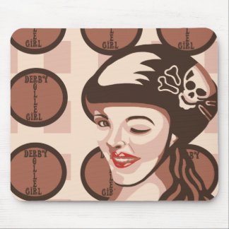 roller derby girl mouse pad
